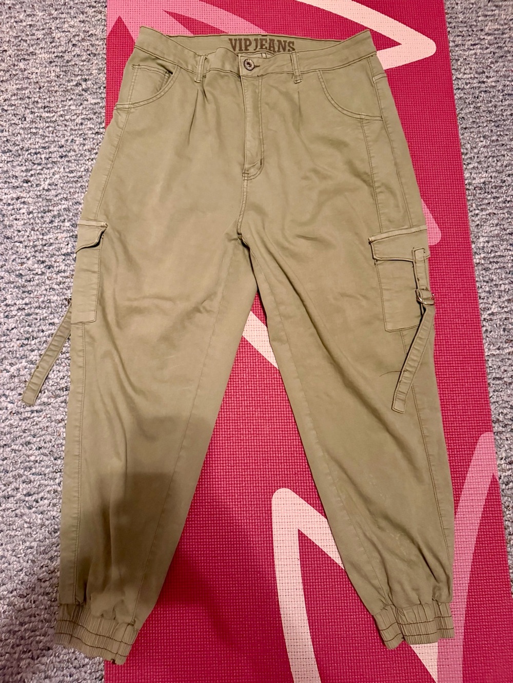 VIP Jeans Woman's Olive Cargo Jogger Pants